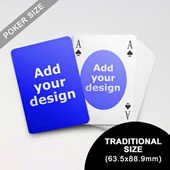 Ovate Bridge Style Poker Size Custom Front and Back Playing Cards (63.5 x 88.9mm)