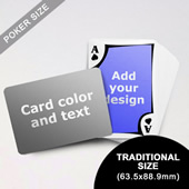 Modern Personalized Both Sides Landscape Back Playing Cards (63.5 x 88.9mm)