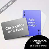 Simple Personalized Both Sides Landscape Back Playing Cards (63.5 x 88.9mm)