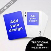 Top Portrait Photo Custom Front and Back Playing Cards (63.5 x 88.9mm)