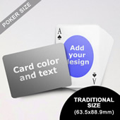 Ovate Personalized Both Sides Landscape Back Playing Cards (63.5 x 88.9mm)