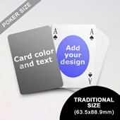 Ovate Bridge Style Poker Size Personalized Both Sided Playing Cards (63.5 x 88.9mm)