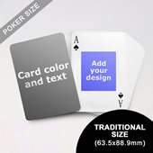 9) Centre Portrait Photo Personalized Both Sides Playing Cards (63.5 x 88.9mm)