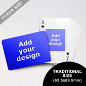 Centre Portrait Photo Custom Front and Landscape Back Playing Cards (63.5 x 88.9mm)