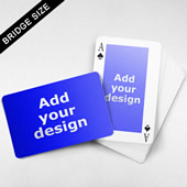 Bridge Size Playing Cards Rectangular Back, Wide Front
